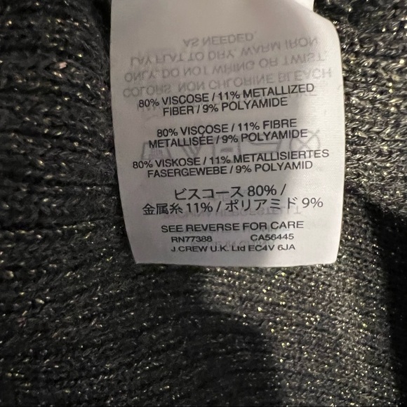 Madewell grey gold speck sparkly long sleeve mini bodycon sweater dress XS - Picture 4 of 5